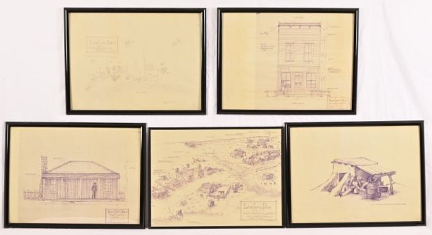 Lot 3 - Lonesome Dove Set Design Blue Prints | misc / divers