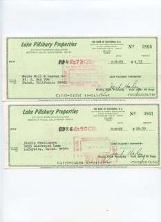 Lot 30 - Lot 2 Original Jack Haley Lake Pillsbury Checks