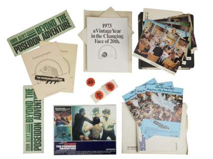 Lot 720 - Irwin Allen | "The Poseidon Adventure" and "Beyond" Storyboard Copy Binder with Additional Production and Publicity Materials