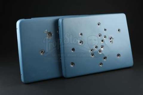 Ghost in the Shell - Lot 389 - Pair of Aramaki (Takeshi Kitano) Bullet Hole Briefcase Shells