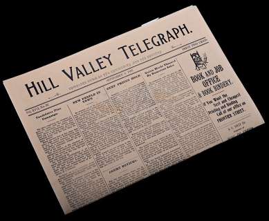 Back To The Future 3 - 1885 Hill Valley Telegraph Newspaper | ScreenUsed