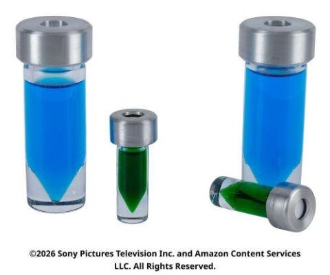The Boys (T.V. Series, 2019-2026) | Lot 10: Pair of Temp V Vials and Pair of Compound V Vials | Propstore