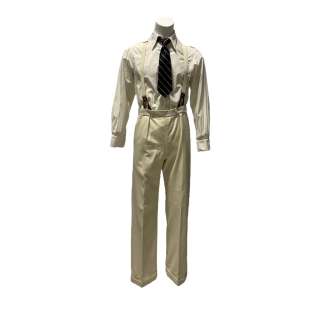 The Boys in the Boat Don Hume’s Jack Mulhern Long Sleeve, Button-Front Shirt, Button-Front Trousers, Braces, Tie, Socks & Lace-Up Dress Shoes | VIP Fan Auctions