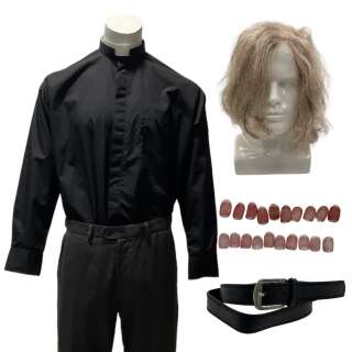Men Vicar Rory Kinnear Screen Worn Button-Up Shirt, Pants, Belt, Collar, Wig & Nails | VIP Fan Auctions