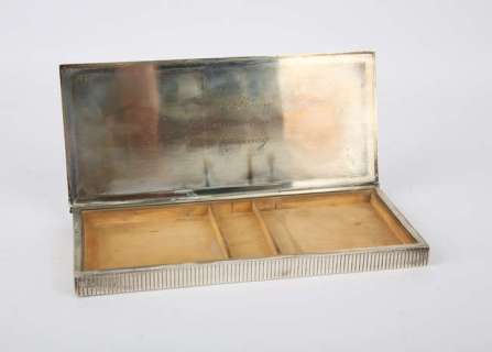 Walt Disney - A silver cigarette box / case with an engraved inscription to the inside ’To Ernest… | Ewbank’s
