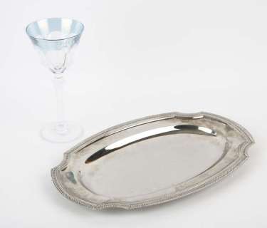 The Lord of the Rings - Rivendell Elrond wine glass & Rivendell silver metal tray prop. | Ewbank’s