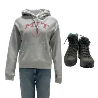 Snowpiercer Alexandra Cavill (Played By Rowan Blanchard) Screen Worn Pull-Over Hoodie, Zip-Front Jeans & Hiking Boots Ep 410 | VIP Fan Auctions