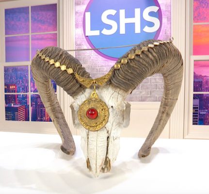 PRE-SALE: LATE SHOW original prop - STEPHEN COLBERT‘s CURSED AMULET & GOAT SKULL