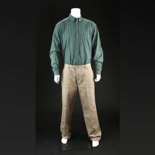 Breaking Bad | Walter White’s (Bryan Cranston) “Peekaboo” Dark Green Checkered Button-up Shirt and Khaki Pants Lot | Propstore