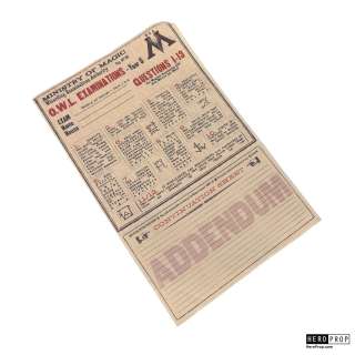 Harry Potter And the Order of the Phoenix | Harry Potter and the Order of the Phoenix (2007) – Original O.W.L. Exam Sheet | HeroProp
