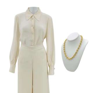 Death of a Unicorn Belinda (Téa Leoni) Screen Worn Shirt, Trousers & Necklace Ch 2 | VIP Fan Auctions