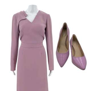 Lot #165: The Handmaid’s Tale Serena Joy Waterford Screen Worn Dress & Heels Ep 605