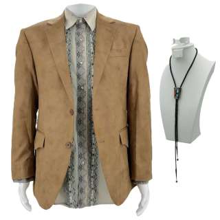 Eddington Ted Garcia (Pedro Pascal) Screen Worn Blazer, Button-Up Shirt & Bolo Tie Ch 3 Sc 28 | VIP Fan Auctions