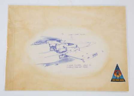 Star Wars: Episode IV - A New Hope (1977) X-Wing Dye Line Art Print. X-Wing Fighter printed dyeline… | Ewbank’s