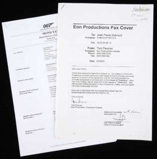 The Marc Wolff Collection: James Bond: GoldenEye (1995) Tom Pevsner Typed Fax copy Signed, Eon… | Ewbank’s