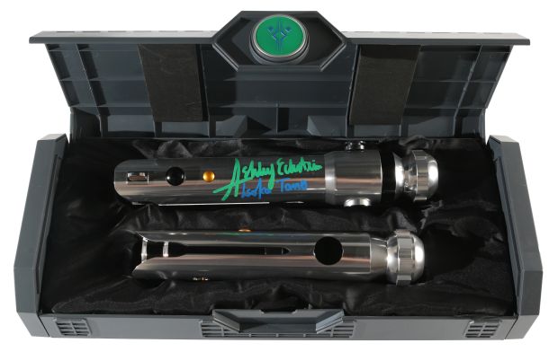 Ahsoka Tano from Star Wars: Rebels & the Mandalorian Disney Galaxy’s Edge Prop Replica Legacy Lightsaber Signed by Ashley Eckstein with Character Name | SWAU