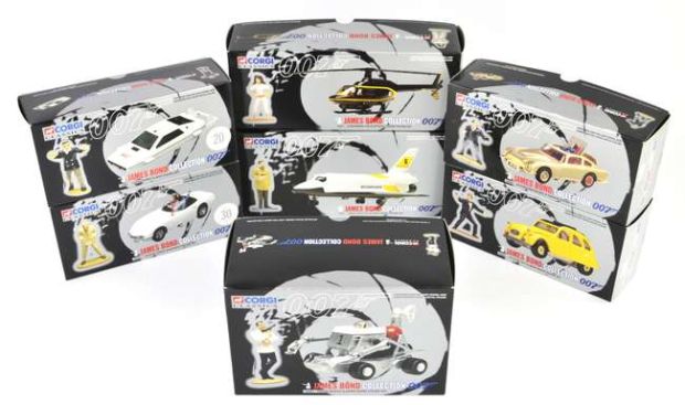 Lot 2366 - James Bond 007 - seven Corgi classics from the 007 collection, includes Aston Martin DB5 & Odd… | Ewbank’s