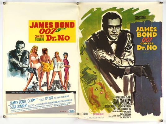 James Bond 007 - Collection of 5 Belgian/French posters with some re-releases for Dr. No (1962) (RR… | Ewbank’s