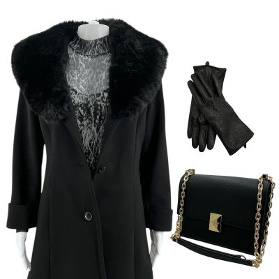 Lot 68: Relationship Goals Treese Moore Screen Worn Coat, Shirt, Purse & Gloves Ch 17 Sc Multiple | VIP Fan Auctions