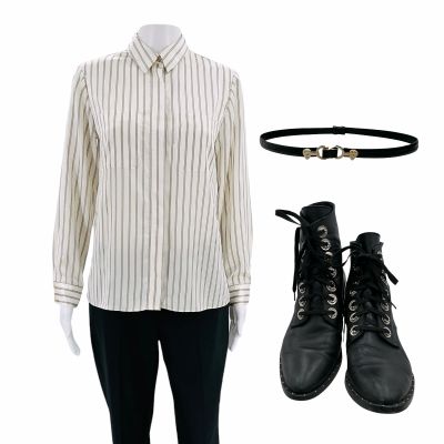 Lot 293: Poker Face Season 2 Beatrix Hasp (Rhea Perlman) Screen Worn Shirt, Pants, Belt & Boots Ch 2 Ep 203 | VIP Fan Auctions