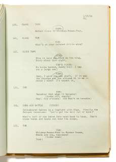 George C. Scott Not With My Wife You Don’t! shooting script | Bonhams