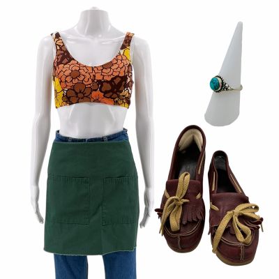 Lot #21: Tony Mary Screen Worn Top, Jeans, Apron, Ring & Loafers Ch 2 Sc 27, 29