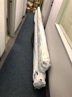 Group of 3 assorted production company background screens large rolls - two at approx 20ft x 15ft - | Direct Liquidation