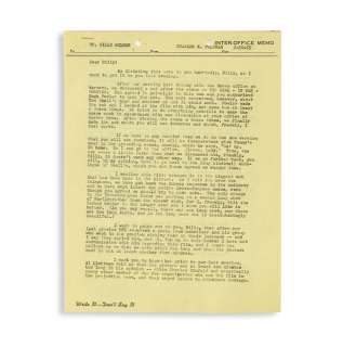 Lot #34 - Script Notes to Billy Wilder Re Breen Office MTG