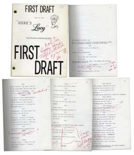 Lucille Ball Personally Owned Script From Her 1968 Show, ’’Here’s Lucy’’ -- With Her Hand Notations | Nate Sanders