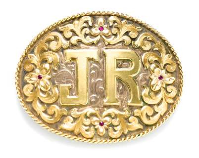Lot 3311 - A Larry Hagman Bohlin "JR" belt buckle
