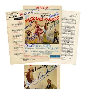 ‘‘The Sound of Music‘‘ Cast Signed Sheet Music -- Signed by Eight Cast Members Including Julie Andrews & the Seven Children -- With PSA/DNA COA