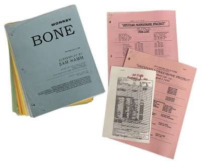 Lot 287 - Monkeybone (2001) - Script, Crew List, Contact List and Call Sheet Collection