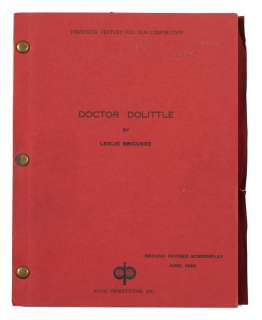 An assistant director’s second revised screenplay for Doctor Dolittle | Bonhams