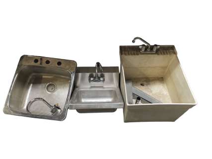 Group of 3 assorted sinks & faucets (from The Good Doctor show) | Direct Liquidation