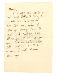 FRIENDS - Lot 57 - Studio-Edition Authorized Reproduction: Chandler Bing‘s Wedding Vows