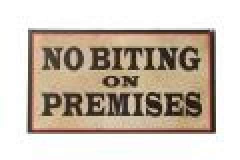 True Blood - Lot 4 - Fangtasia ‘No Biting on Premises‘ Sign