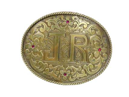 Dallas (1978) "J.R." Crew Gift Belt Buckle W/COA | GWS Auctions