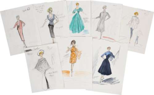 Lucille Ball Related - Edith Head Costume Design Sketches for The Lucy Show Guest Stars.... | Heritage