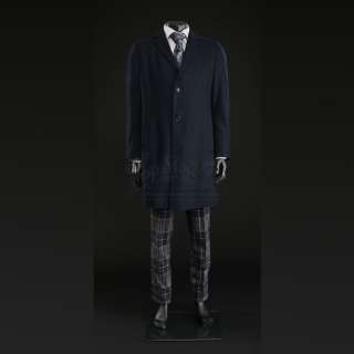 Hannibal - Lot 780 - SEASON 3 EPISODE 1: "ANTIPASTO" Lecter‘s (Mads Mikkelsen) Grey and Navy Three-Piece Suit with Overcoat