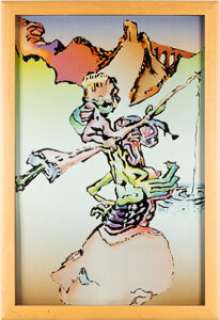 Jerry Garcia Signed Surreal "Boy Fishing" 29" X 42 Large Digital Art. | Heritage