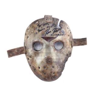 JASON GOES TO HELL: THE FINAL FRIDAY (1993) - Lot 145 - Screen-Matched Kane Hodder-Signed Jason Voorhees Hockey Mask