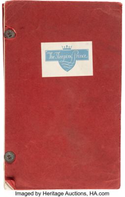 The Prince and the Showgirl (Warner Bros., 1957), Final Shooting Script with Original Title "The Sleeping Prince".