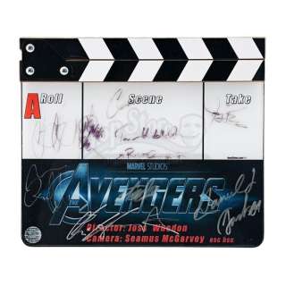 THE AVENGERS (2012) - Lot 483 - Framed Cast-Autographed Clapperboard
