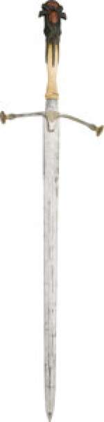 Robert Baratheon (Mark Addy) Action Longsword from Game of Thrones (HBO® Original 2011-2019, Season 1).