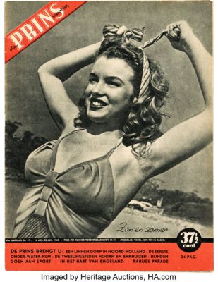 Marilyn Monroe Early Dutch Magazine Cover for De Prins Reporter (1948). | Heritage