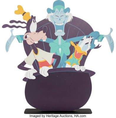 Walt Disney World® Resort - Haunted Mansion® Original Park-Used Donald and Goofy Character Display 72" x 67" (The Walt Disney Company, c. 2020s). | Heritage