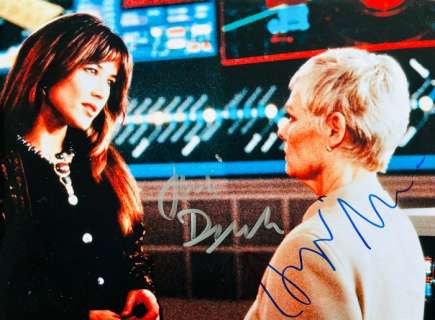 James Bond - Autograph Double signed with COA by Dame Judi Dench and Sophie Marceau