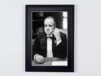 -Marlon Brando As "Don Vito Corleone", the Godfather | The Godfather, -Marlon Brando as "Don Vito Corleone" - Fine Art Photography - Luxury Wooden Framed 70X50 cm - Limited Edition Nr 05 of 35 - Serial ID 20176 - - Original Certificate (COA), Hologram Logo Editor and QR Code | Catawiki