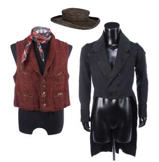 THE PERSONAL HISTORY OF DAVID COPPERFIELD (2019) - Lot 811 - Uriah Heep‘s (Ben Whishaw) Jacket, Mr. Dick‘s (Hugh Laurie) Hat, and Mr. Micawber‘s (Peter Capaldi) Scarf and Screen-matched Waistcoat