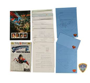 SUPERMAN II (1980) & SUPERMAN III (1983) - Lot 1033 - Call Sheets, Shooting Schedules, Production Ephemera, Promotional Items and Smallville Police Patch